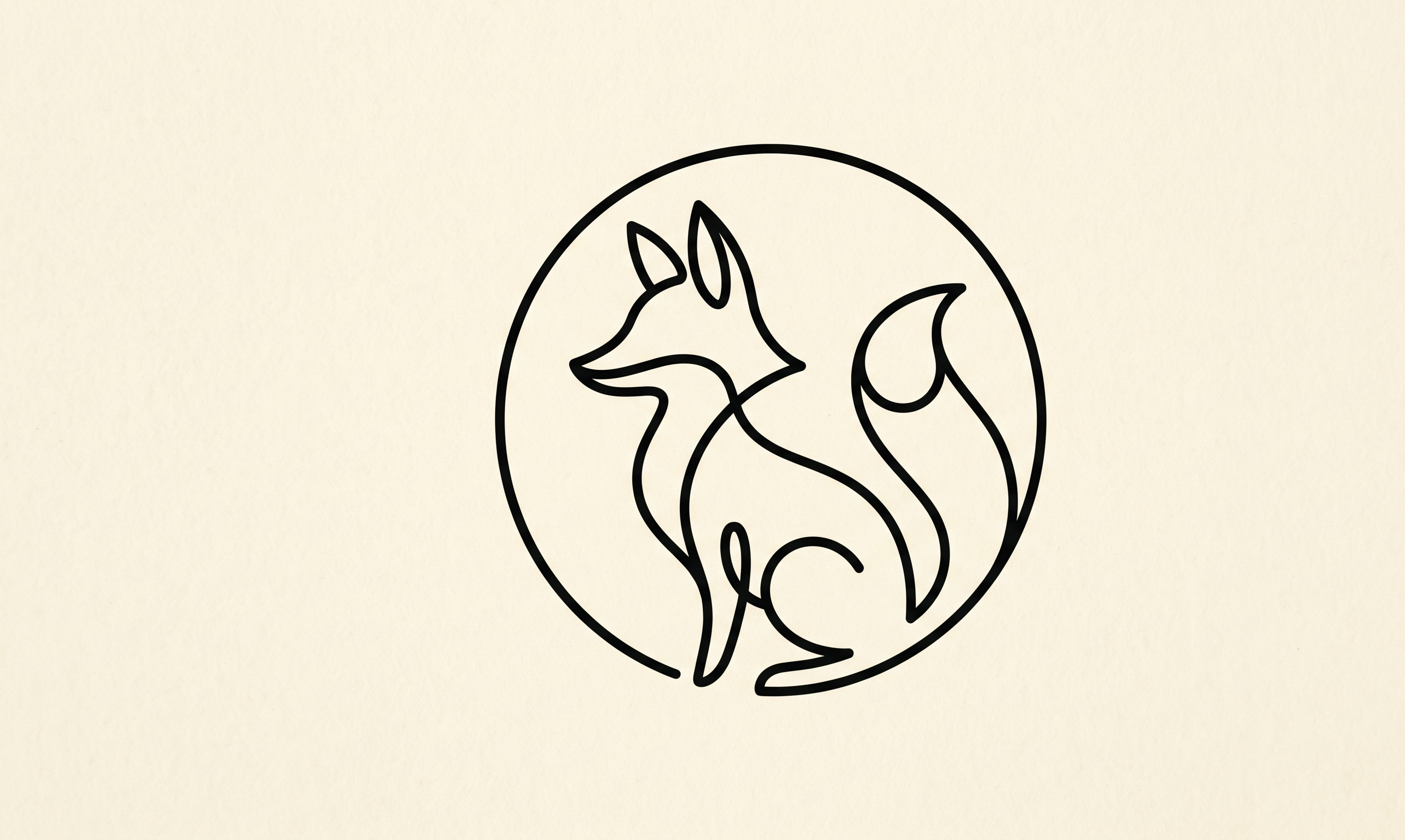Example image for the prompt: Monoline animal mark